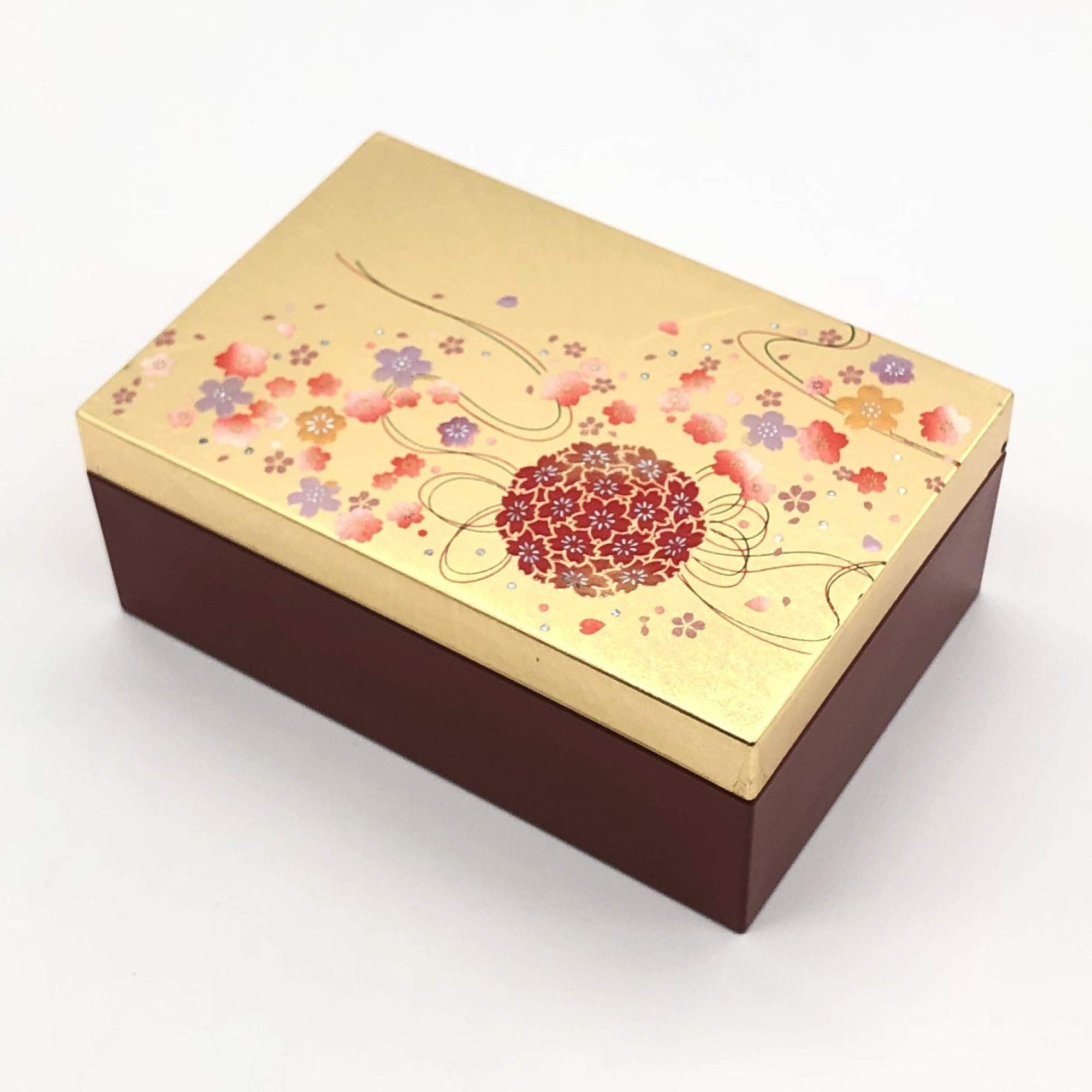 Mitani Yamanaka Lacquerware Japan Foil Craft Kyo Temari Accessory Box M16418-3- Japan Figure Store - #1 Bring To You The Best Japanese Goods