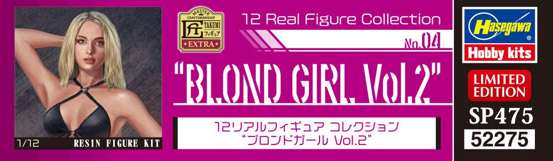 HASEGAWA 12 Real Figure Collection No.04 Blonde Girl Vol.2 Figure Kit- Japan Figure Store - #1 Bring To You The Best Japanese Goods