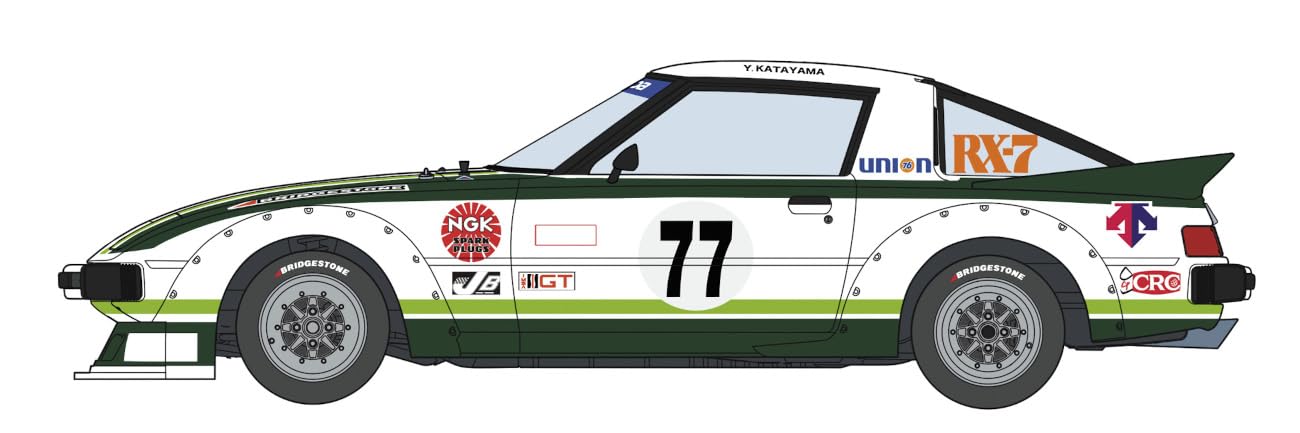 Hasegawa 1/24 Mazda Savanna Rx-7 (Sa22C) 1979 Portland Car No.77 Japan Plastic Model 20661- Japan Figure Store - #1 Bring To You The Best Japanese Goods