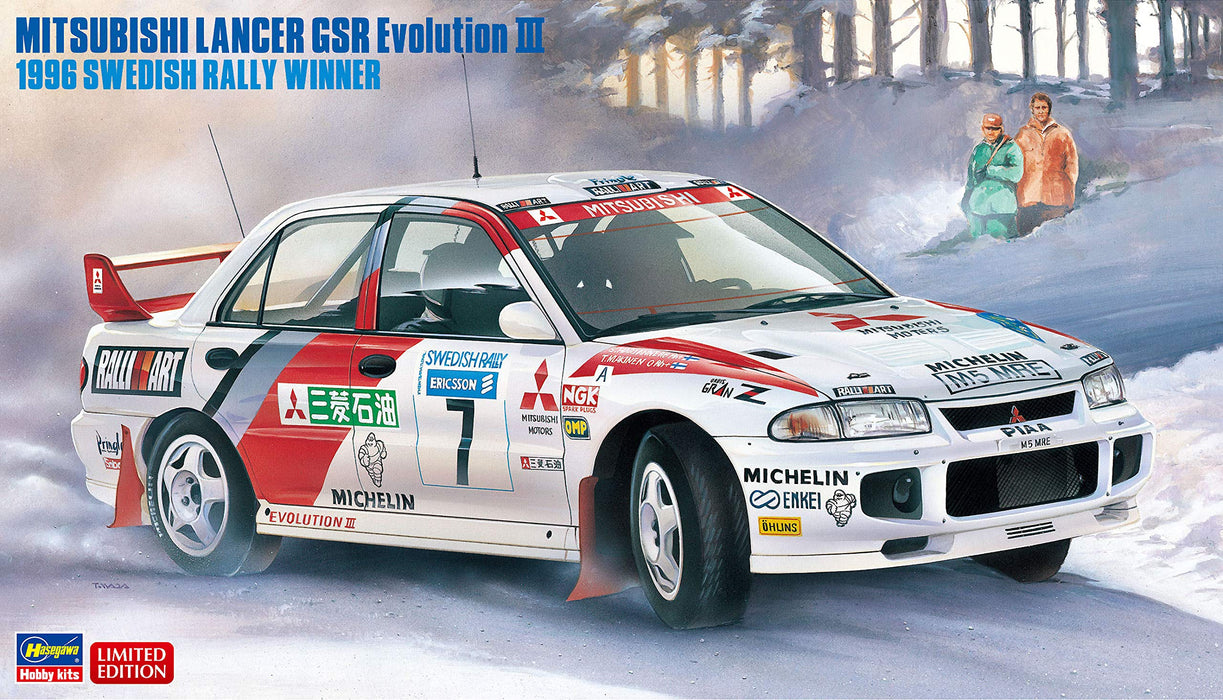 Hasegawa 20407 Mitsubishi Lancer Evolution III 1996 Swedish Rally Winner 1/24 Scale Cars- Japan Figure Store - #1 Bring To You The Best Japanese Goods