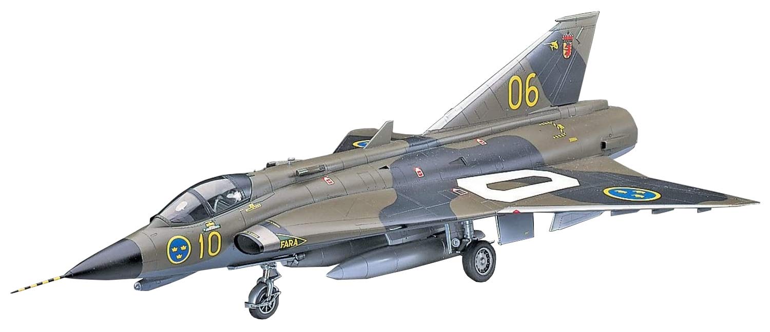 HASEGAWA 1/48 J35F/J Draken Swedish Air Force Interceptor Plastic Model- Japan Figure Store - #1 Bring To You The Best Japanese Goods