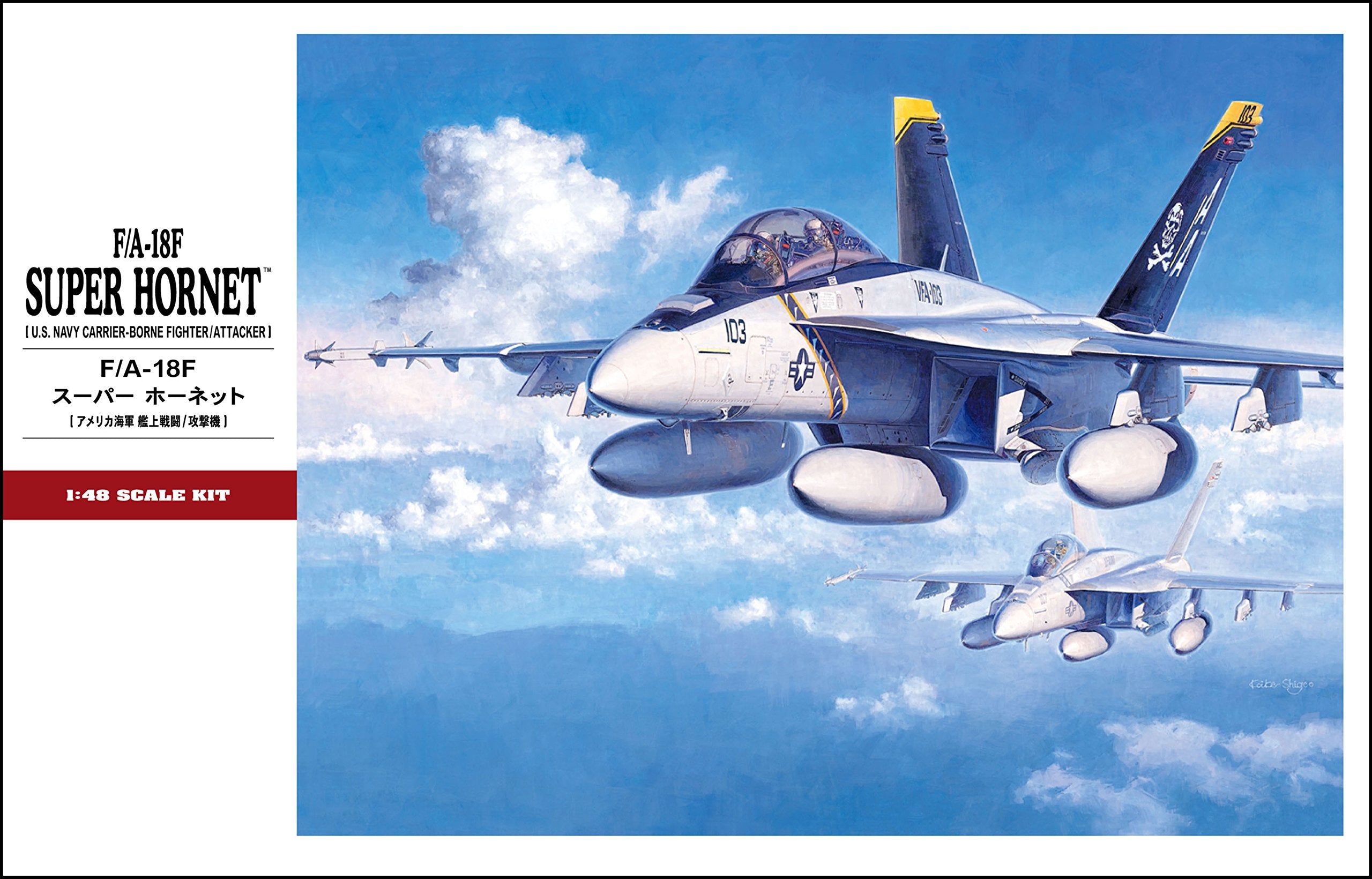 HASEGAWA 1/48 F/A-18F Super Hornet U.S. Navy Carrier-Borne Fighter/Attacker Plastic Model- Japan Figure Store - #1 Bring To You The Best Japanese Goods