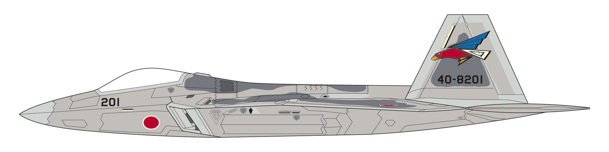 HASEGAWA 02076 F-22 Raptor J.A.S.D.F 1/72 Scale Kit- Japan Figure Store - #1 Bring To You The Best Japanese Goods