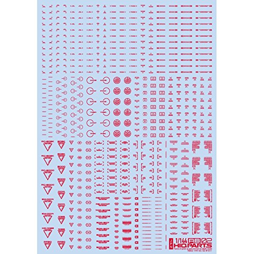 HIQPARTS - 1/144 Rb02 Caution Decal One Color Red- Japan Figure Store - #1 Bring To You The Best Japanese Goods