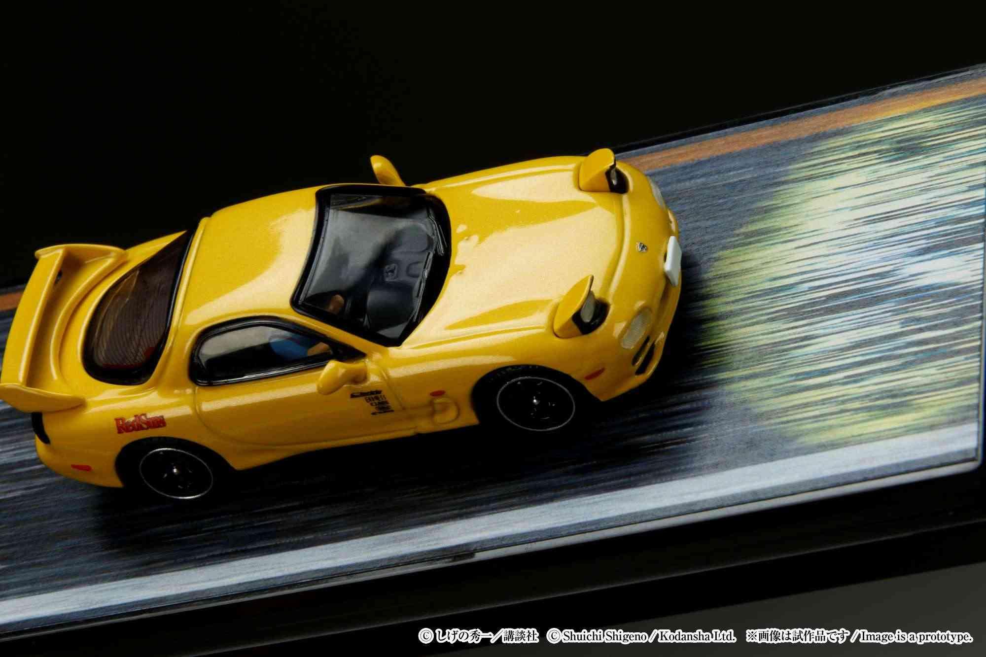 HJ64 1/64 Mazda Rx-7 (Fd3S) Red Suns/Initial D Figures & Driver Set- Japan Figure Store - #1 Bring To You The Best Japanese Goods