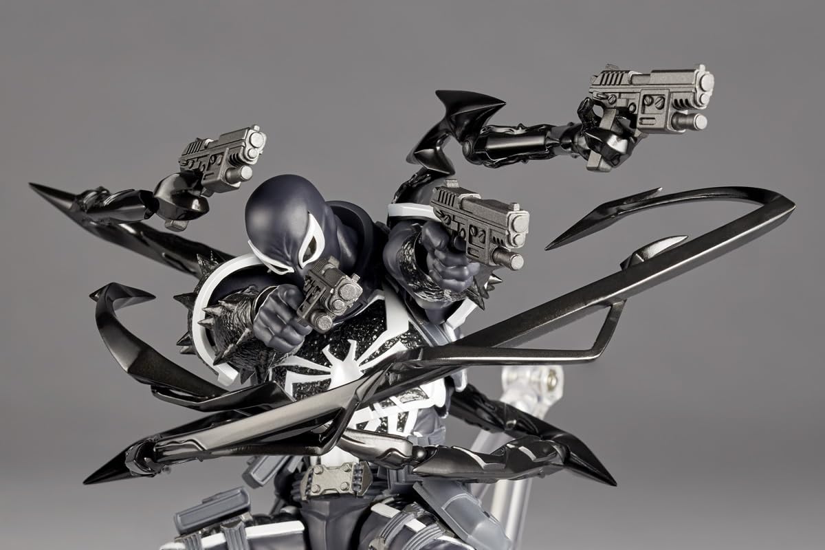 Kaiyodo Revoltech Amazing Yamaguchi Agent Venom 170mm PVC ABS Figure- Japan Figure Store - #1 Bring To You The Best Japanese Goods