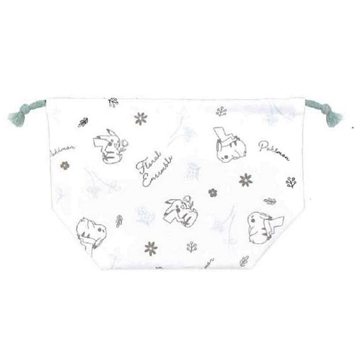 POKEMON CENTER ORIGINAL Lunch Drawstring Bag Floral Ensemble Pikachu- Japan Figure Store - #1 Bring To You The Best Japanese Goods