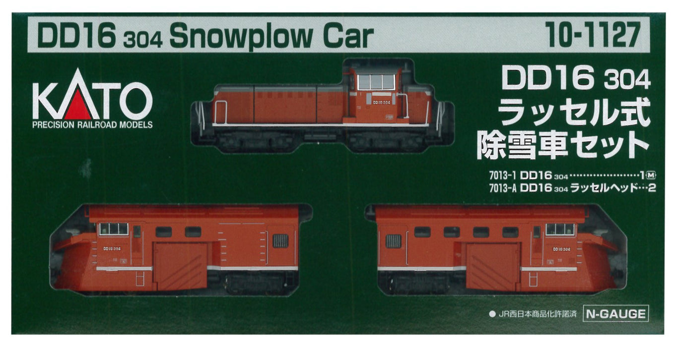 Kato N Gauge Russell Snowplow Diesel Locomotive Railway Model Set 10-1127- Japan Figure Store - #1 Bring To You The Best Japanese Goods