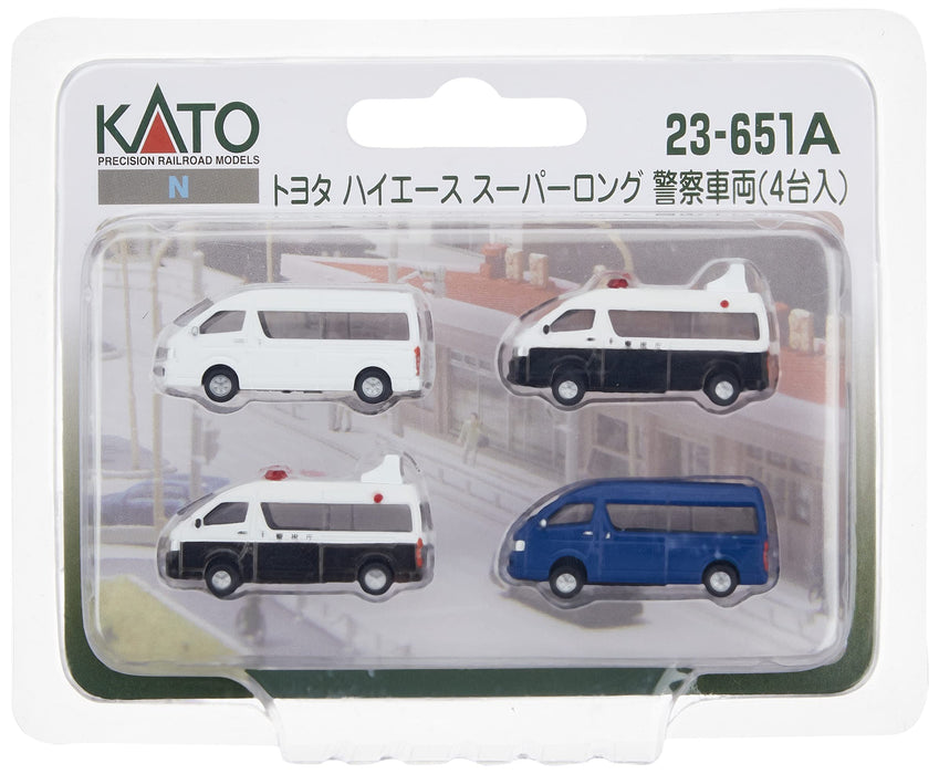 Kato Toyota Hiace Super Long Police Vehicle N Gauge - 4 Unit Railway Model 23-651A- Japan Figure Store - #1 Bring To You The Best Japanese Goods