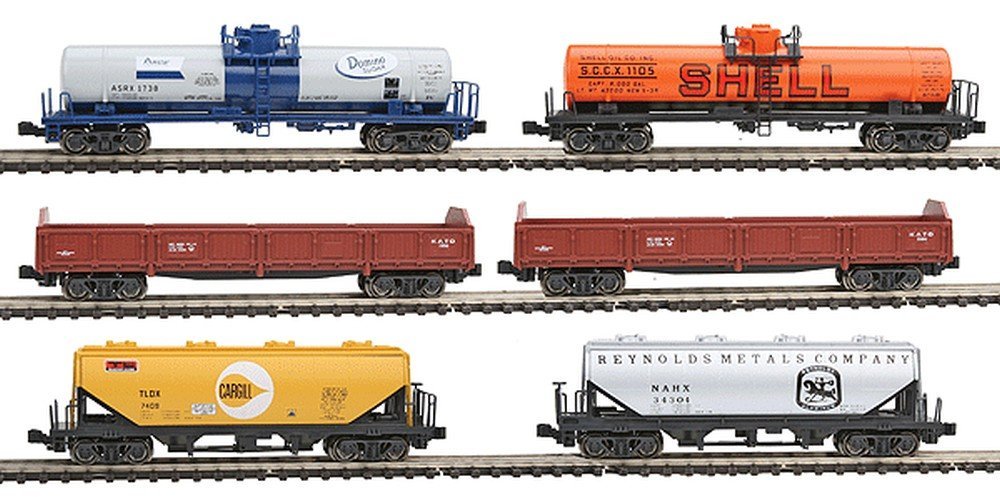 Kato Mixed Freight Train 6-Car Set N Gauge Rail Model - Foreign Vehicle 106-6275- Japan Figure Store - #1 Bring To You The Best Japanese Goods