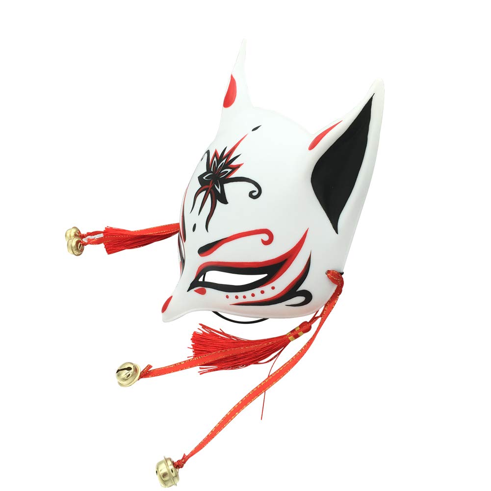 Party City Kitty Large Fox Mask Kitsune Fox Mask For Cosplay Traditional Japanese Painted Mask- Japan Figure Store - #1 Bring To You The Best Japanese Goods