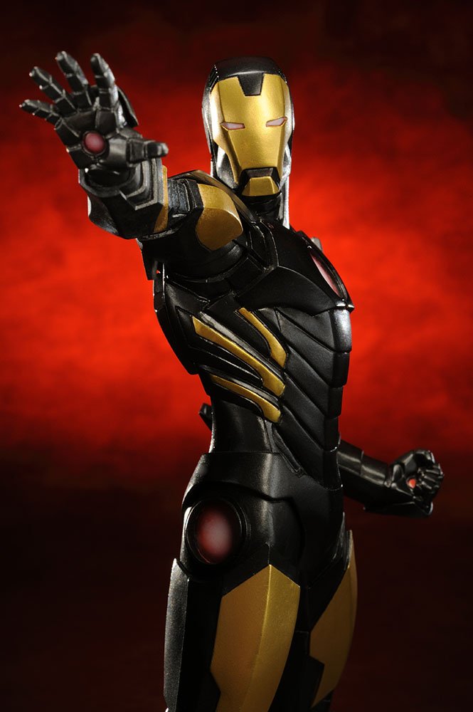 KOTOBUKIYA Mk158 Artfx Iron Man Black X Gold Pvc Figure 1/10 Scale- Japan Figure Store - #1 Bring To You The Best Japanese Goods