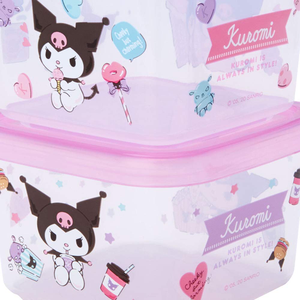 SANRIO Mini Food Container Storage Container Set Of 2 Kuromi- Japan Figure Store - #1 Bring To You The Best Japanese Goods
