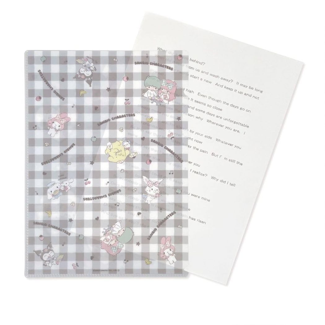 M-Plan Kuromi Shitajiki B5 File Sanrio Japan Stationery New Semester Prep- Japan Figure Store - #1 Bring To You The Best Japanese Goods