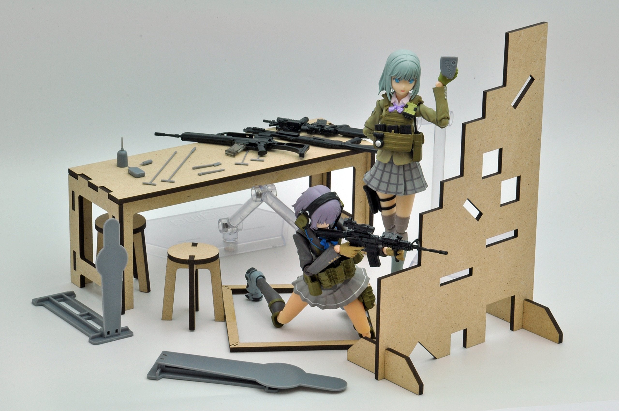 Tomytec Little Armory Ld015 Plastic Model Shooting Range B Set- Japan Figure Store - #1 Bring To You The Best Japanese Goods