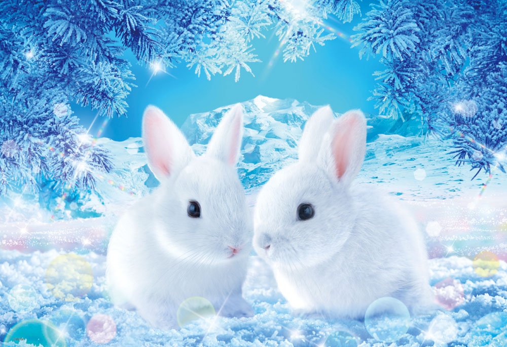 Beverly Jigsaw Puzzle M81-538 Wilfar Rabbits Waiting For Spring (1000 S-Pieces) Rabbit Puzzle- Japan Figure Store - #1 Bring To You The Best Japanese Goods