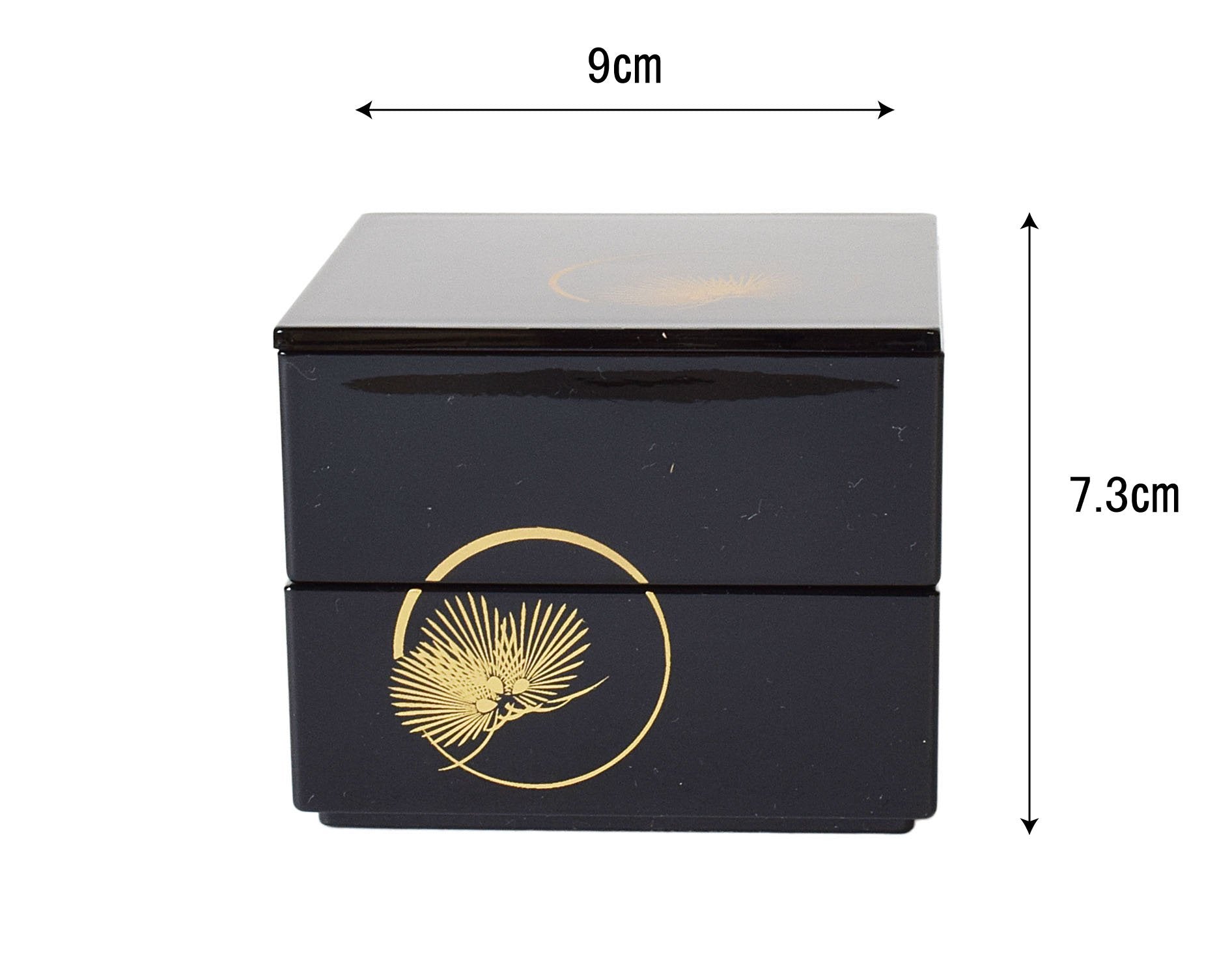 Maeju Japan Lacquerware Toso Korinmatsu Black Sake Cup Choshi Mini Jubako Tosodai Set 7L-013- Japan Figure Store - #1 Bring To You The Best Japanese Goods