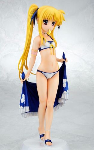 Magical Girl Lyrical Nanoha Fate Testarossa Swimsuit Ver 1/4 Pvc Figure Gift- Japan Figure Store - #1 Bring To You The Best Japanese Goods