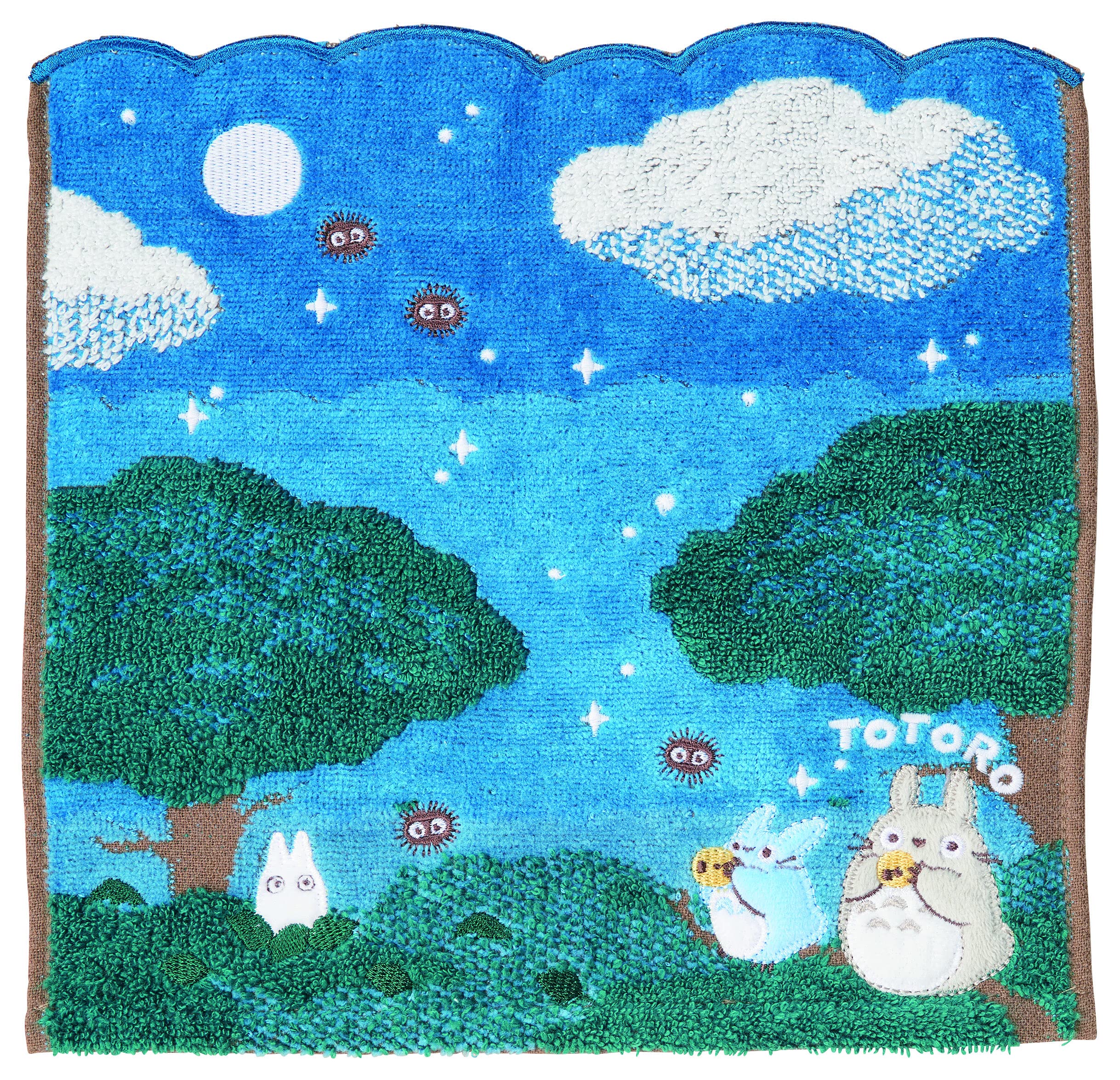 Marushin Ghibli My Neighbor Totoro Mini Towel Ghibli My Neighbor Totoro Moonlit Evening 1005045300 Approx. 25 X 25 Cm- Japan Figure Store - #1 Bring To You The Best Japanese Goods