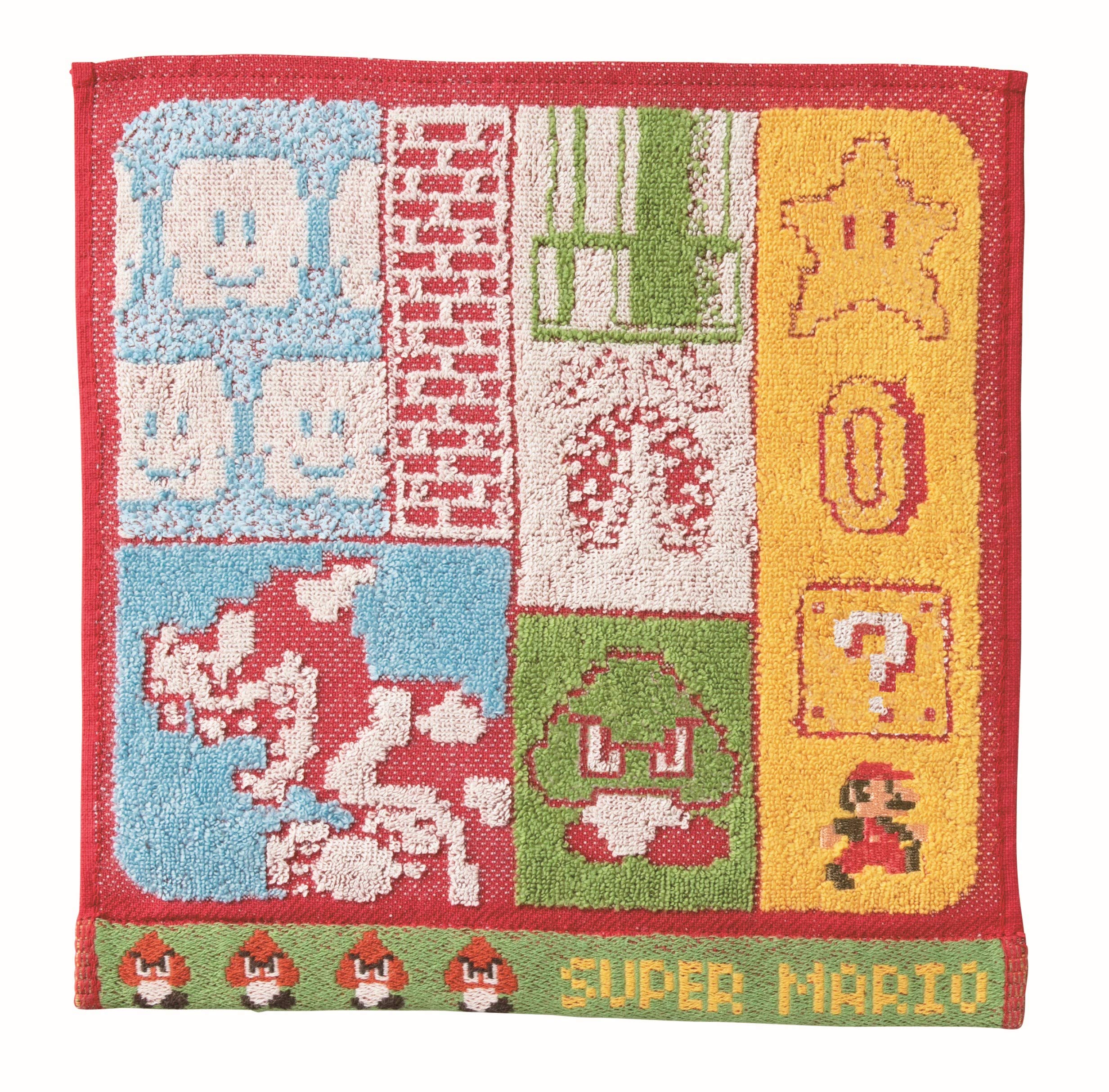 MARUSHIN Super Mario Mini Towel Aboveground Stage- Japan Figure Store - #1 Bring To You The Best Japanese Goods