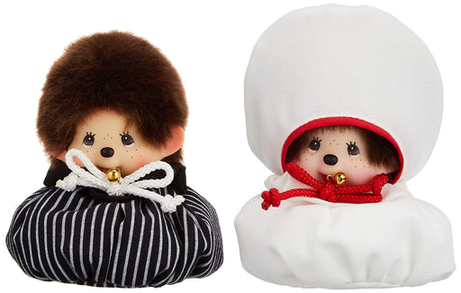 Sekiguchi Monchhichi Wedding Mascot Set Japanese Style Plush Toy 17cm Height- Japan Figure Store - #1 Bring To You The Best Japanese Goods