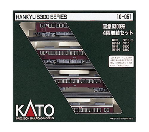 Kato N Gauge Hankyu 6300 Series Addition Car Set - 4 Cars- Japan Figure Store - #1 Bring To You The Best Japanese Goods