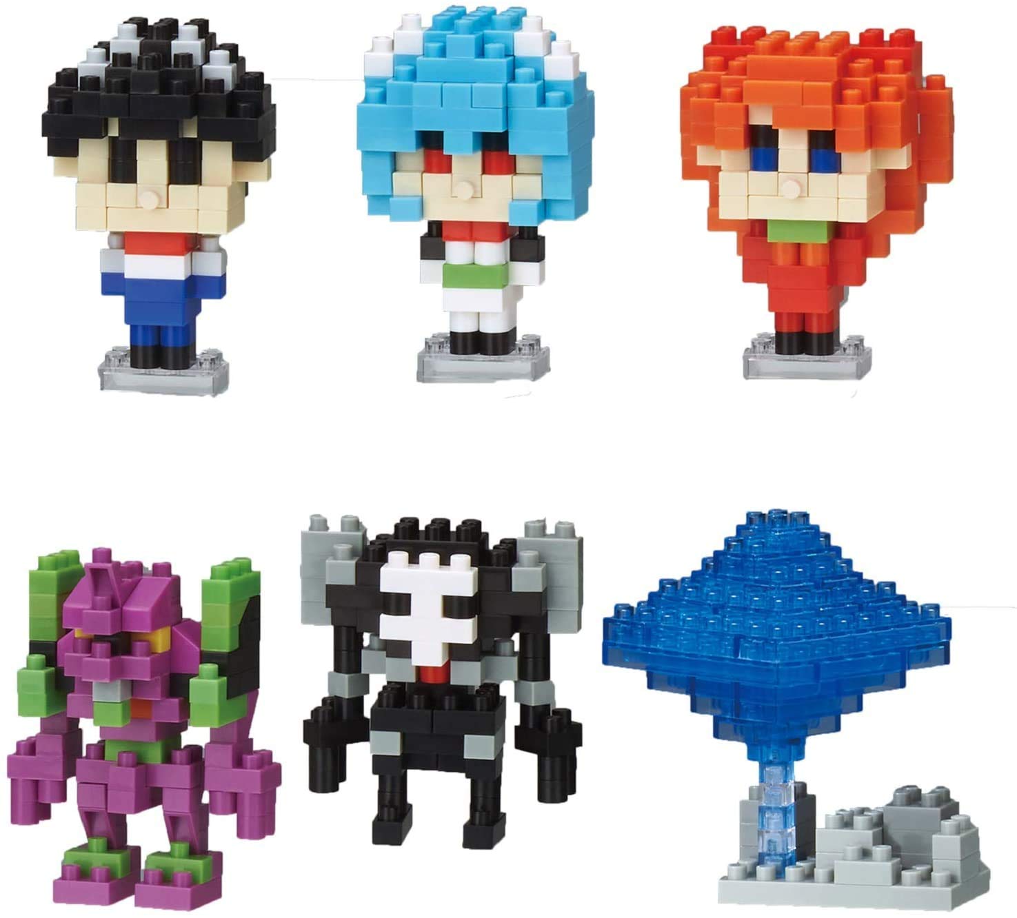 KAWADA - Nbmc_02 Nanoblock Mini Evangelion 1 Complete Box - Inc 6 Characters- Japan Figure Store - #1 Bring To You The Best Japanese Goods