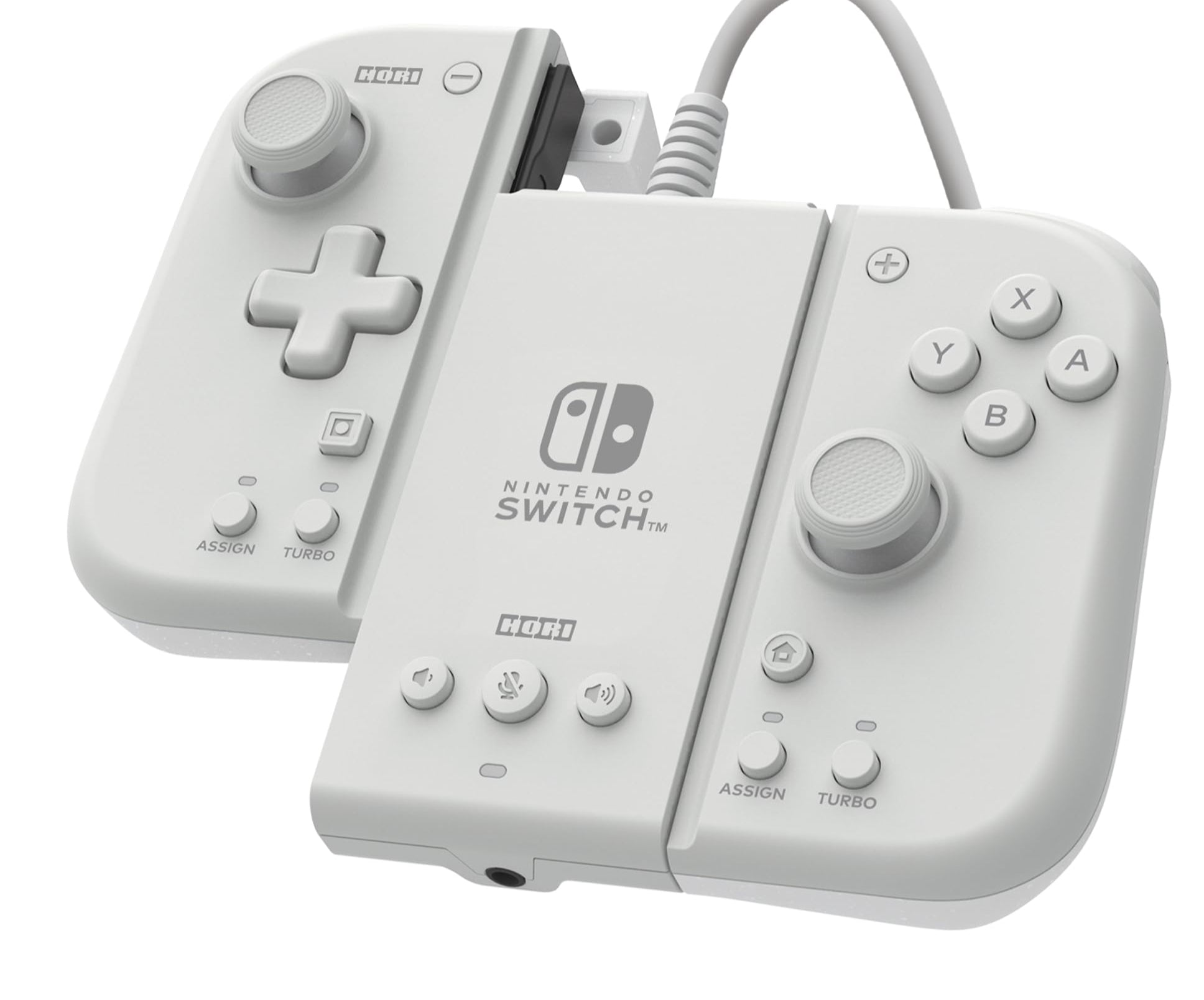Nintendo Switch™ Hori Grip Controller Fit Attachment Set Milky White Compatible w/ Switch- Japan Figure Store - #1 Bring To You The Best Japanese Goods