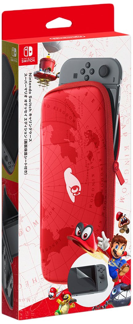 NINTENDO Switch Carrying Case Super Mario Odissey W/ Screen Protective Sheet- Japan Figure Store - #1 Bring To You The Best Japanese Goods