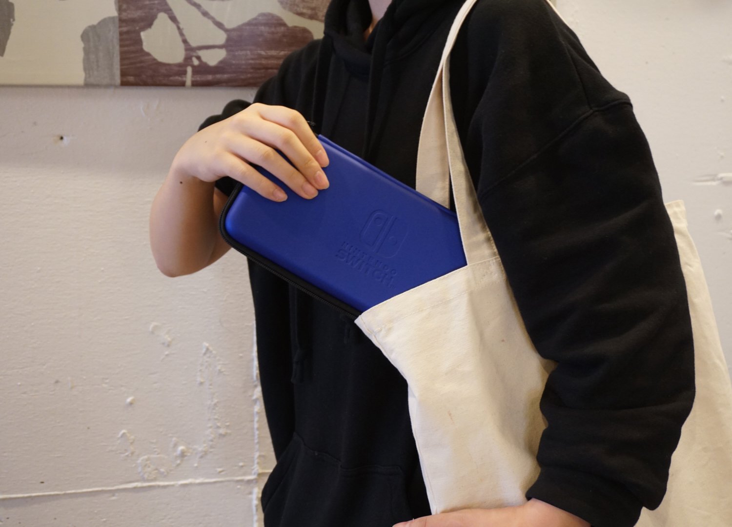 HORI Slim Hard Pouch Black For Nintendo Switch- Japan Figure Store - #1 Bring To You The Best Japanese Goods