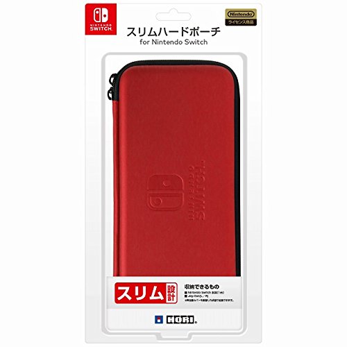 HORI Slim Hard Pouch Red For Nintendo Switch- Japan Figure Store - #1 Bring To You The Best Japanese Goods