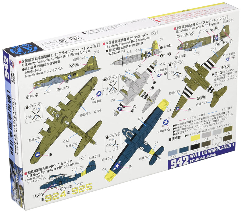 Pit Road 1/700 Skywave Series Wwii Us Military Aircraft 1 Plastic Model S42- Japan Figure Store - #1 Bring To You The Best Japanese Goods