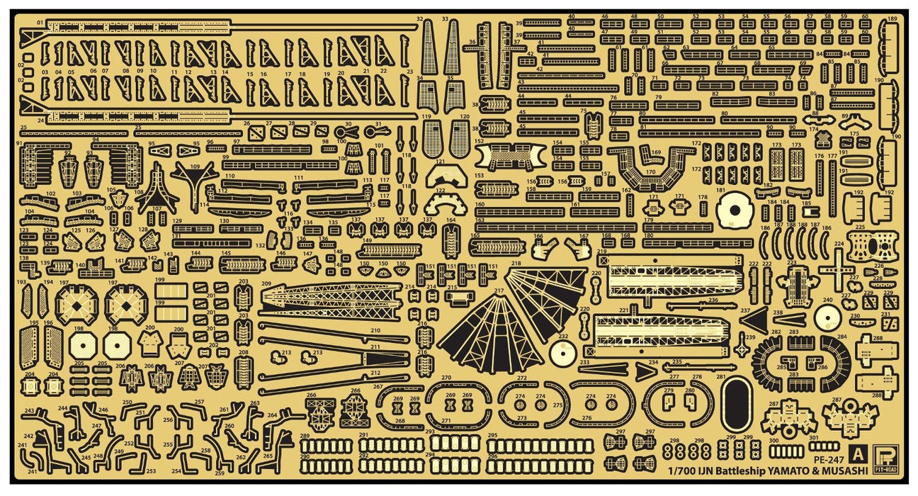 Pit-Road 1/700 Gb Series Japanese Navy Battleship Musashi Leyte Gulf Battle Genuine Upgrade Parts Set Plastic Model Parts Gb7016- Japan Figure Store - #1 Bring To You The Best Japanese Goods