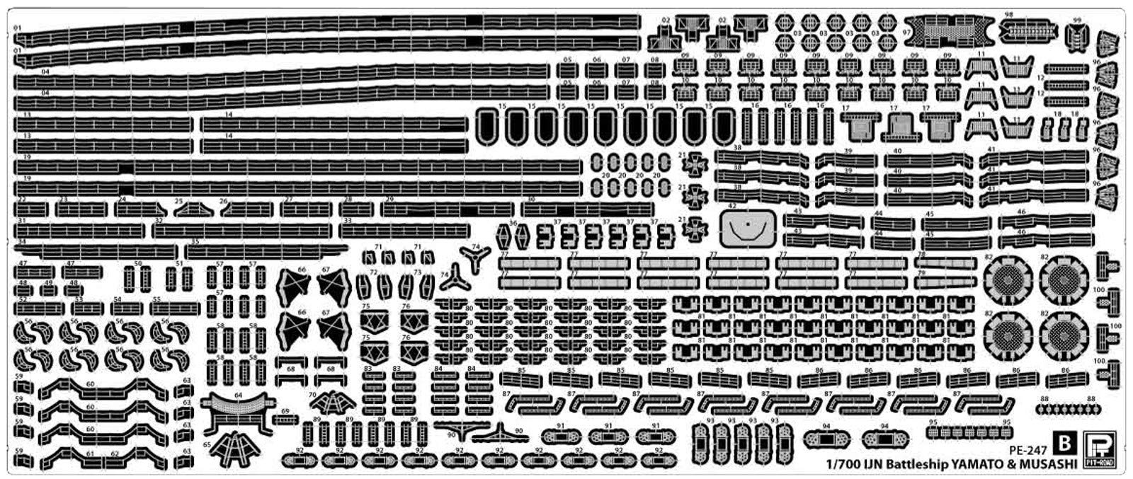 Pit-Road Genuine Upgrade Parts Set for Ijn Battleship Yamato 1941 Plastic Model Tools- Japan Figure Store - #1 Bring To You The Best Japanese Goods