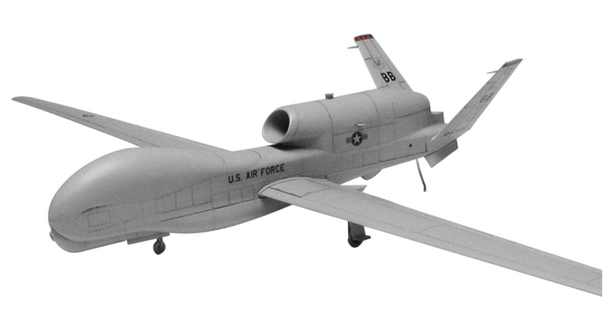 PLATZ Ac-4 U.S.A.F. Unmanned Aerial Vehicles Rq-4B Global Hawk 1/72 Scale Kit- Japan Figure Store - #1 Bring To You The Best Japanese Goods