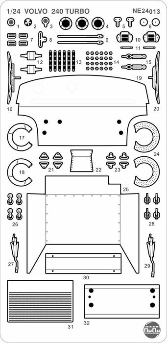 PLATZ Ne24013 Volvo 240 Turbo '86 Etcc Hockenjeim Winner Detail Up Parts 1/24 Scale Kit- Japan Figure Store - #1 Bring To You The Best Japanese Goods