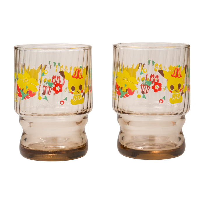 Pokemon Center Original Drinking Glass (Set Of 2) Pokémon Time Pikachu And Himenka- Japan Figure Store - #1 Bring To You The Best Japanese Goods
