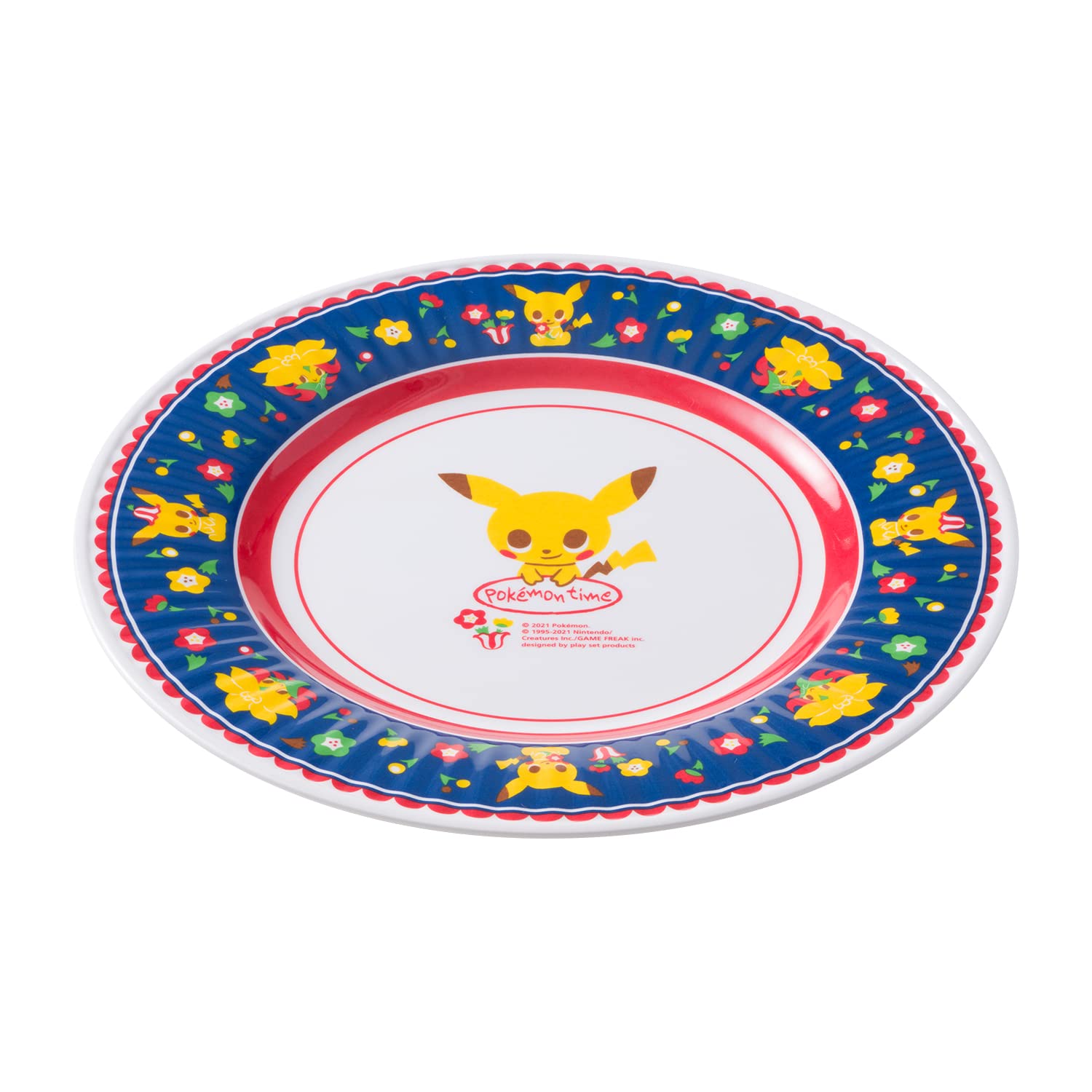 POKEMON CENTER ORIGINAL Melamine Plate Pokemon Time Pikachu Red- Japan Figure Store - #1 Bring To You The Best Japanese Goods