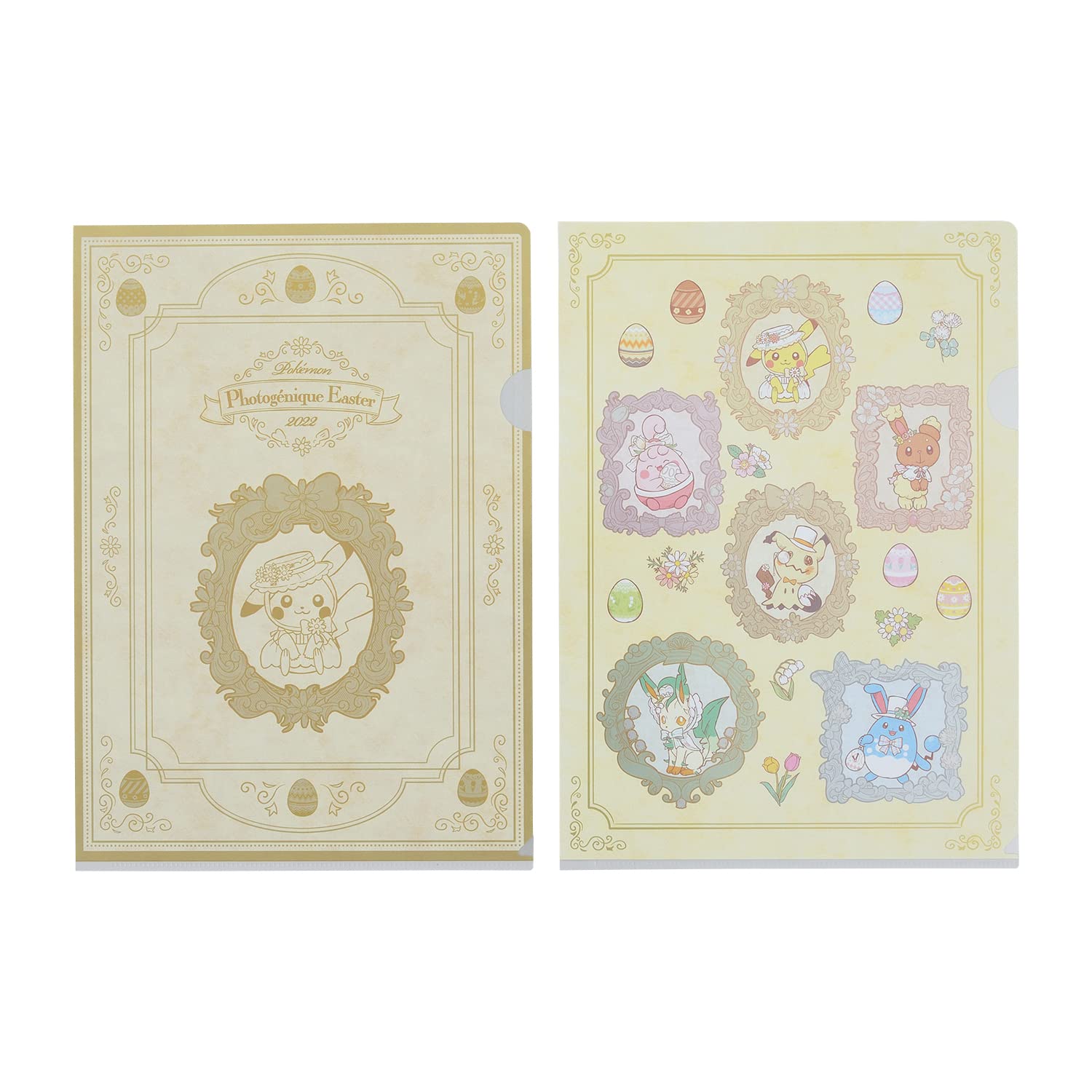 Pokemon Center Original Metallic A4 Clear File 2 Sheets Set Pokémon Photogénique Easter 2022- Japan Figure Store - #1 Bring To You The Best Japanese Goods