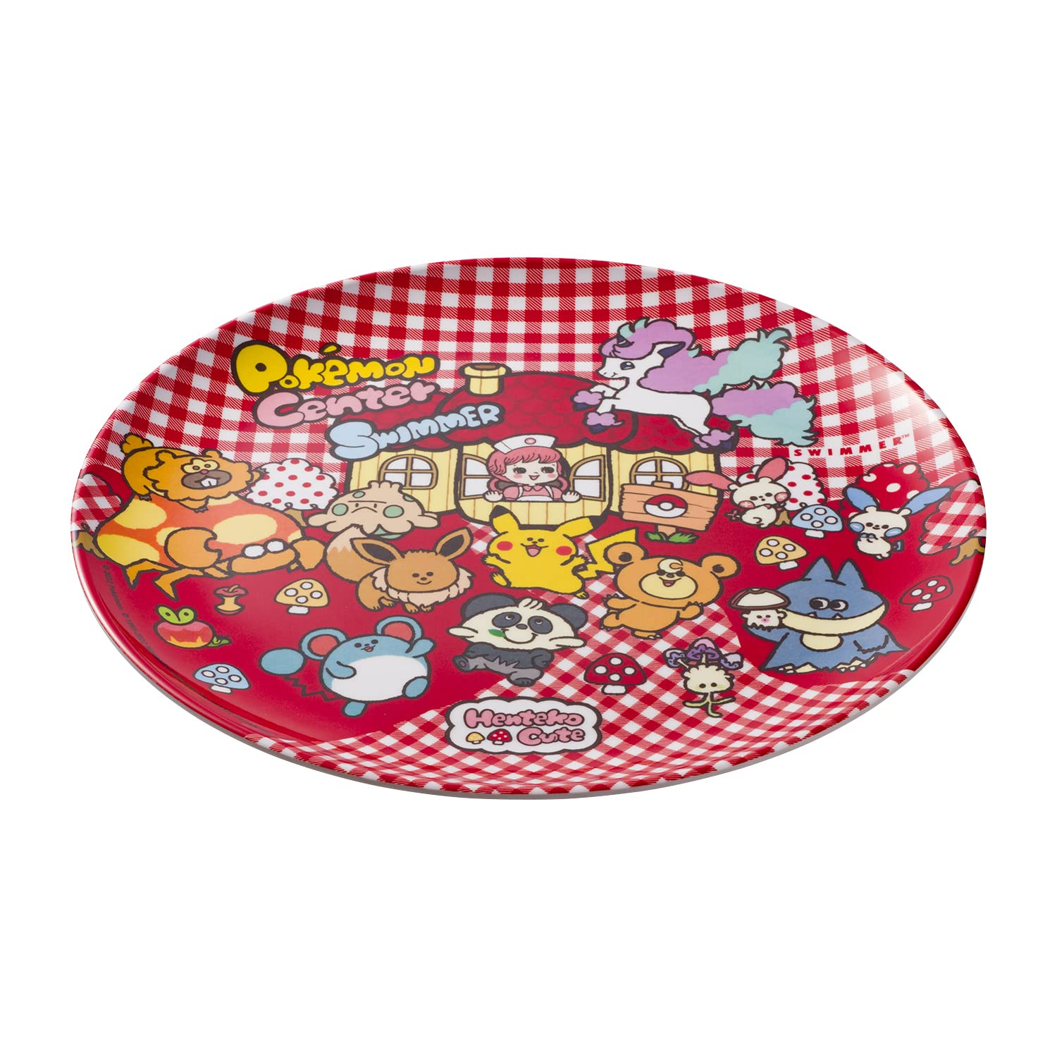 Pokemon Center Original Swimmer Melamine Plate Henteko Cute- Japan Figure Store - #1 Bring To You The Best Japanese Goods