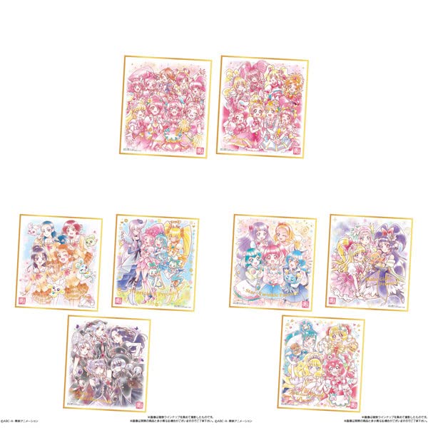 BANDAI Candy Pretty Cure Shikishi Art 20Th Anniversary Ver. 10Pcs Box- Japan Figure Store - #1 Bring To You The Best Japanese Goods