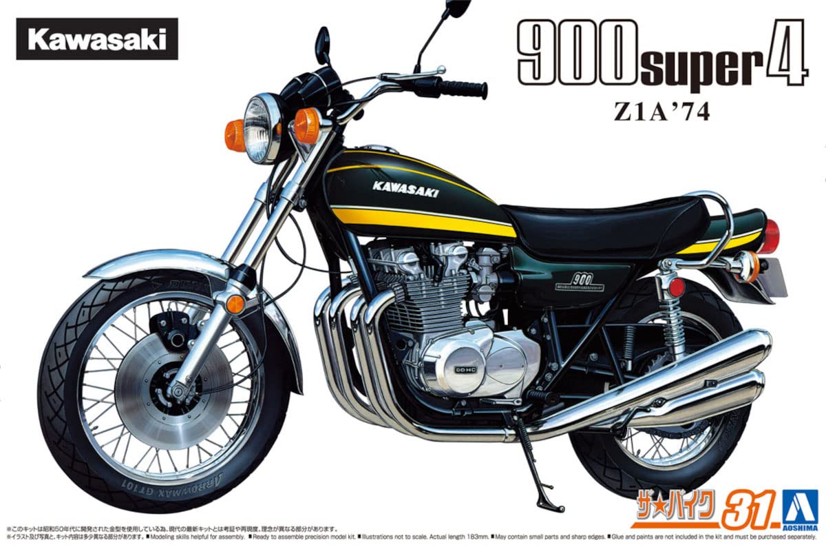 AOSHIMA The Bike No.31 1/12 Kawasaki Z1A 900 Super4 '74 Plastic Model- Japan Figure Store - #1 Bring To You The Best Japanese Goods