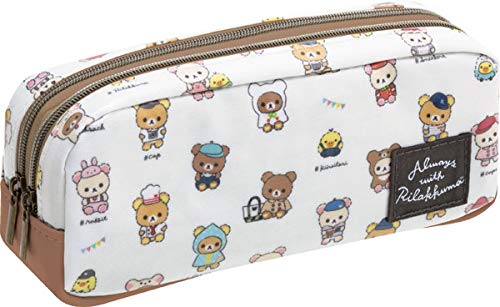 San-X Rilakkuma Always Twin Zip Pouch - Ideal for Pens Model Py77801- Japan Figure Store - #1 Bring To You The Best Japanese Goods