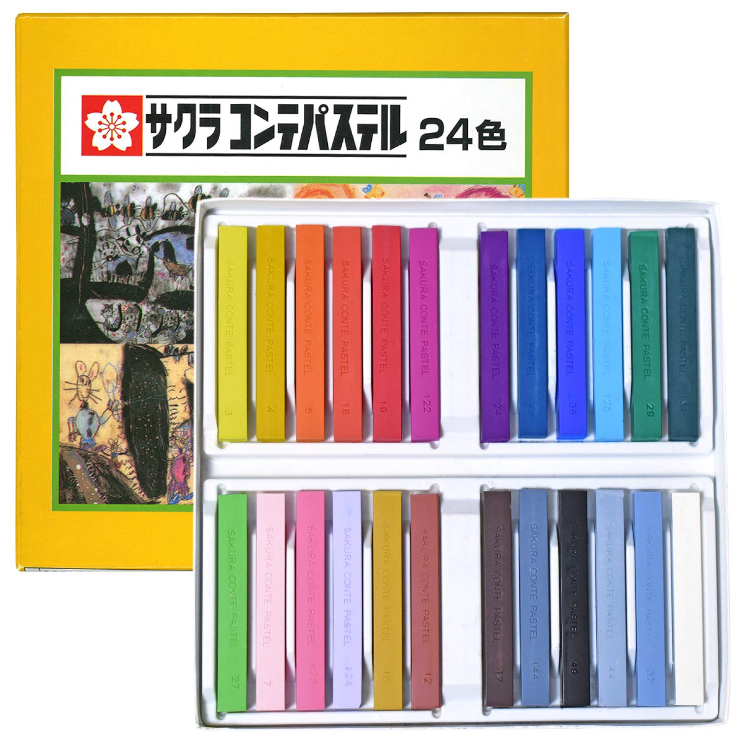 Sakura Crepas Japan Pastel Conte 24 Colors Ct24- Japan Figure Store - #1 Bring To You The Best Japanese Goods