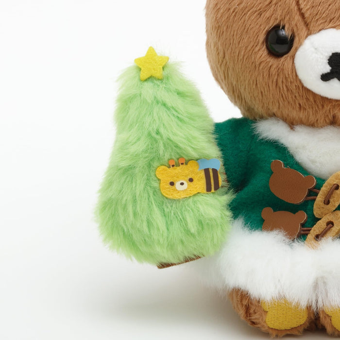 San-X Rilakkuma Chiiroikoguma Christmas Stuffed Toy Size 145x120x80mm- Japan Figure Store - #1 Bring To You The Best Japanese Goods