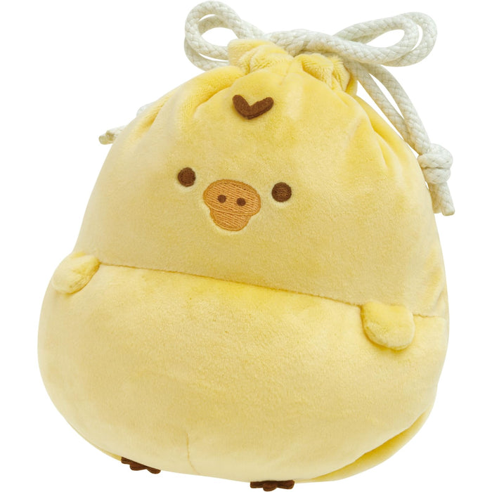 San-X Rilakkuma Kiiroitori Drawstring Purse Pom Poko Kyomgurumi Style CA44902- Japan Figure Store - #1 Bring To You The Best Japanese Goods