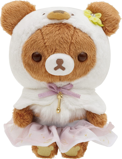 San-X Rilakkuma Swan and Golden Flower Plush Toy - Chiroikoguma MF87001- Japan Figure Store - #1 Bring To You The Best Japanese Goods