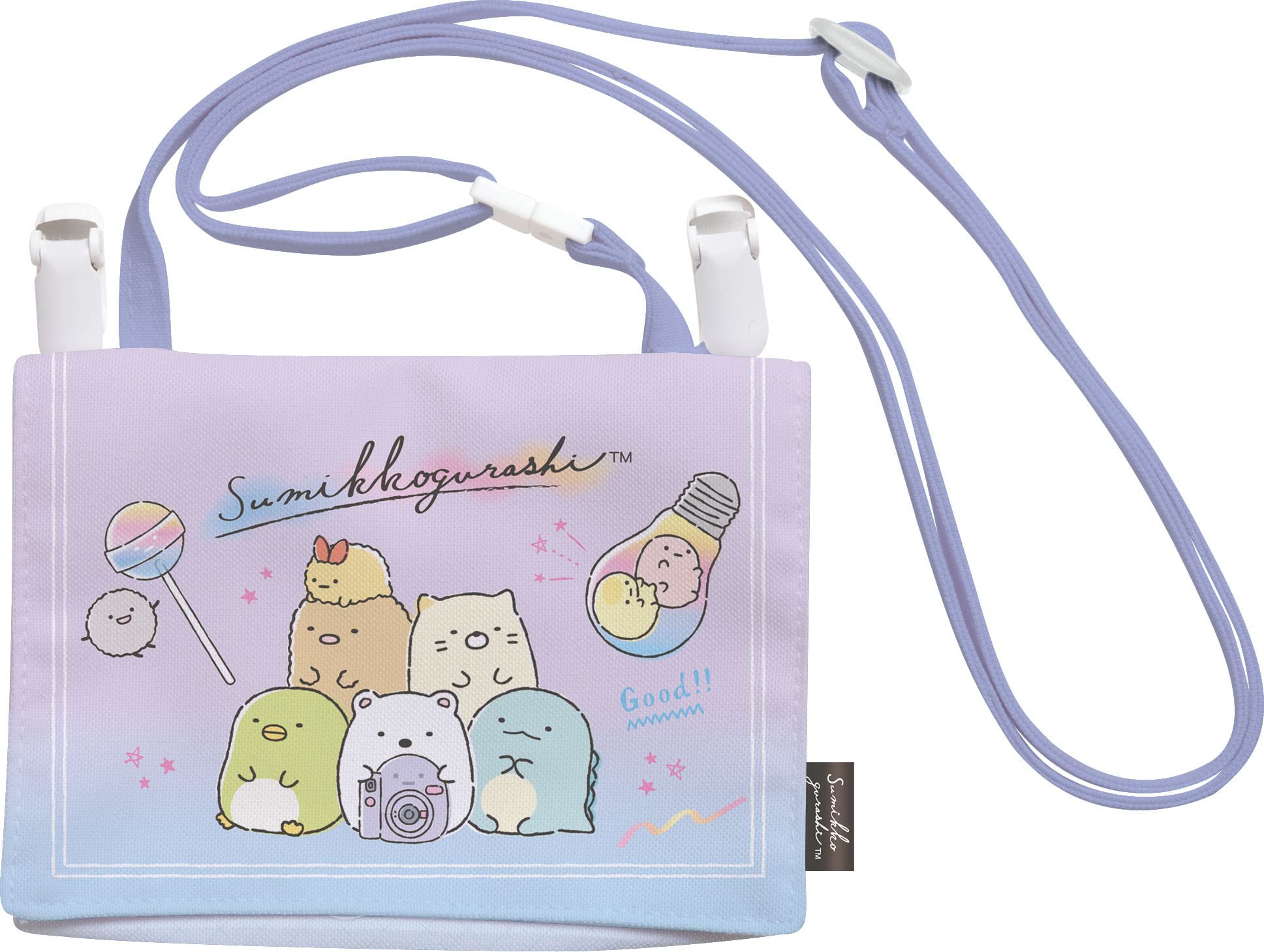 SAN-X Pocket Pouch Sumikko Gurashi Purple- Japan Figure Store - #1 Bring To You The Best Japanese Goods