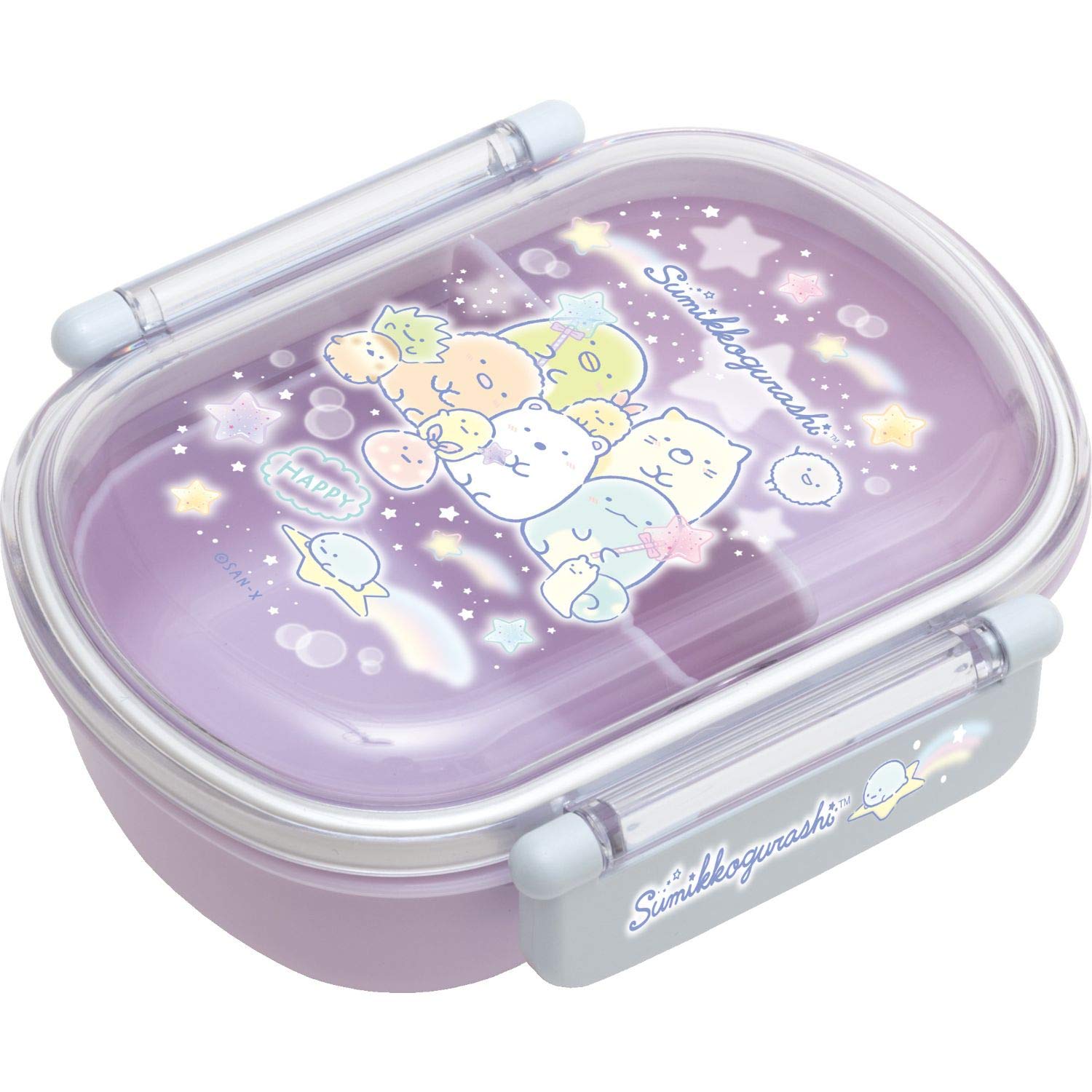 San-X Sumikko Gurashi Lunch Market Fluffy Tight Lunch Box Ka08802 Purple- Japan Figure Store - #1 Bring To You The Best Japanese Goods