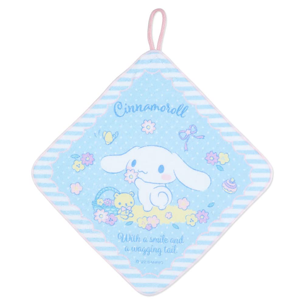 SANRIO Hand Towel With Loop Set 3 Pcs Cinnamoroll- Japan Figure Store - #1 Bring To You The Best Japanese Goods
